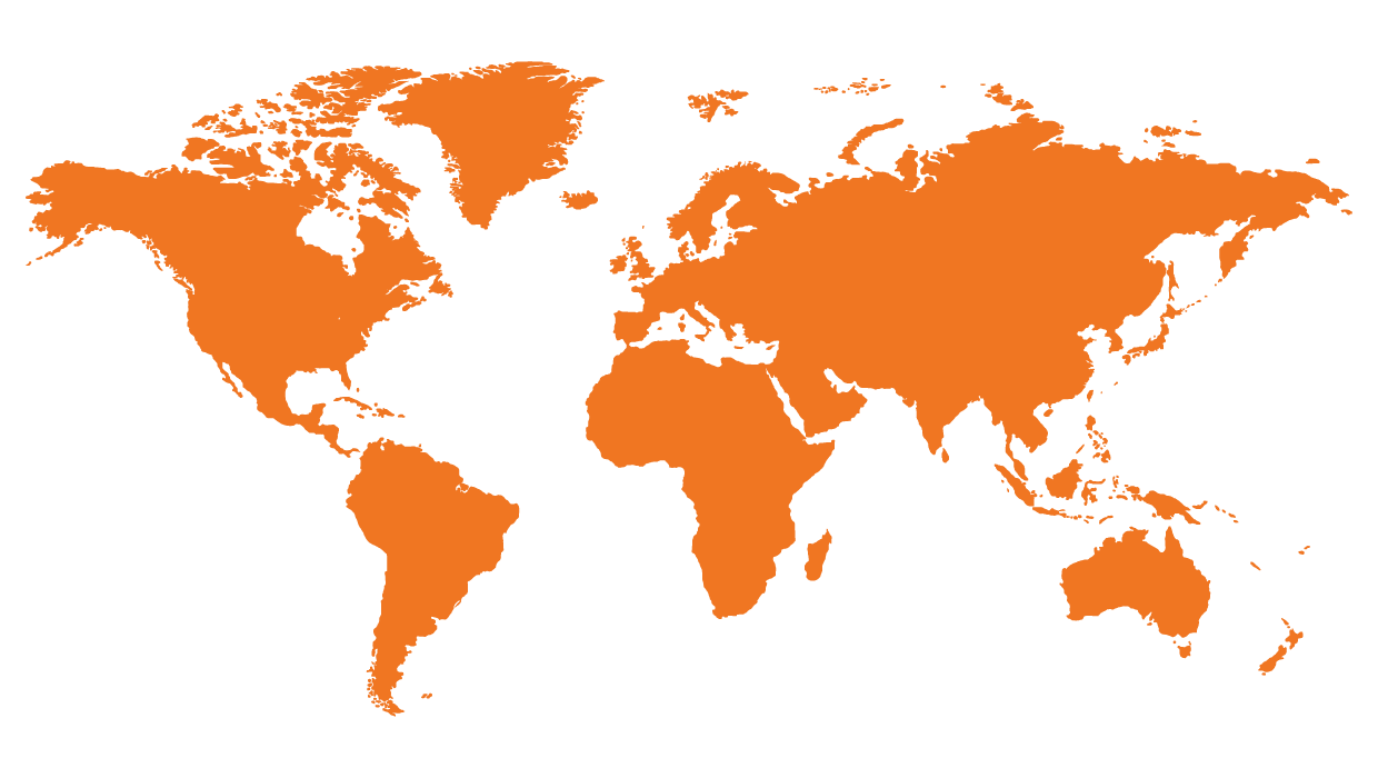 orange world map