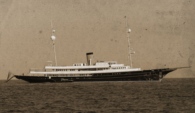 Old photo of a steam ship