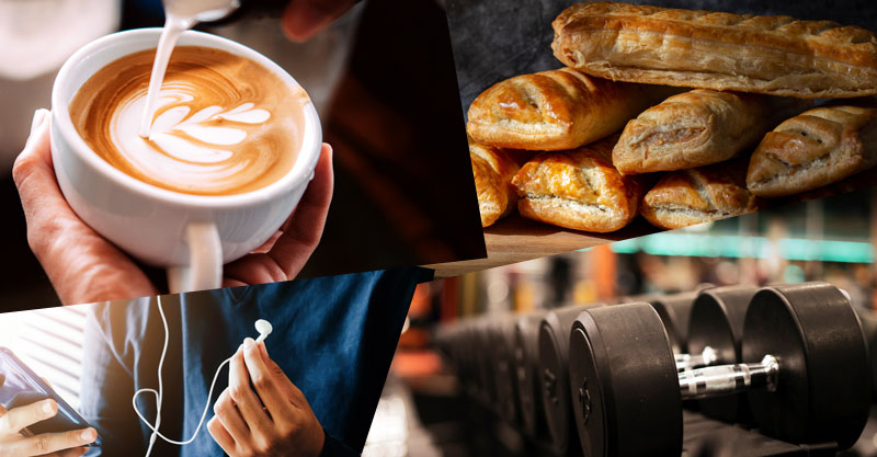 Perkbox benefits coffee, sausage rolls, music streaming, gym